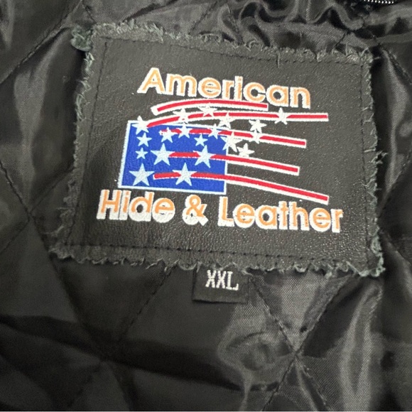 Vintage American Hide & Leather Men's Classic Black Leather Jacket - Picture 10 of 15